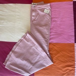 NWT Free People Flare Pink Denim